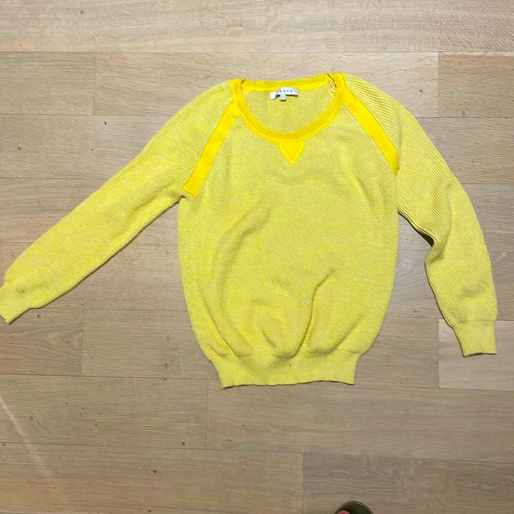 Sandro neon yellow sweater originally bought at Bloomingdale’s